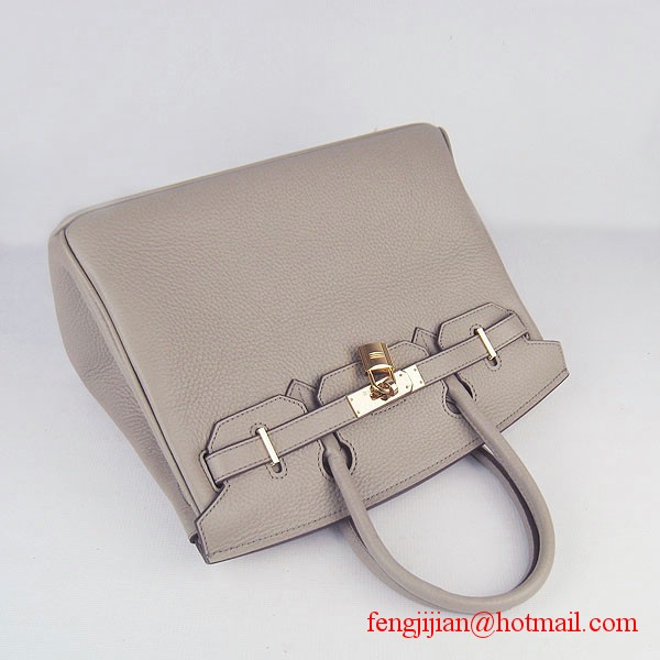 Hermes Birkin 30cm Togo Leather Bag Grey 6088